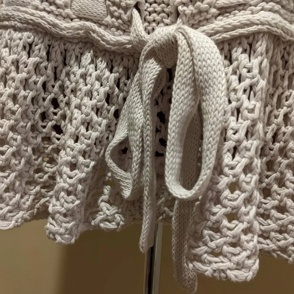 Stella McCartney Boho Knit Mini Dress tunic top – White – Size M/L Made in Italy - Picture 8 of 12